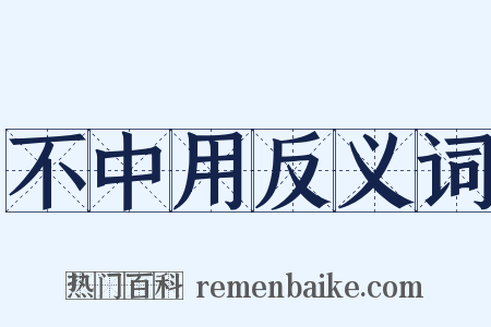 不中用反义词是什么意思的图片